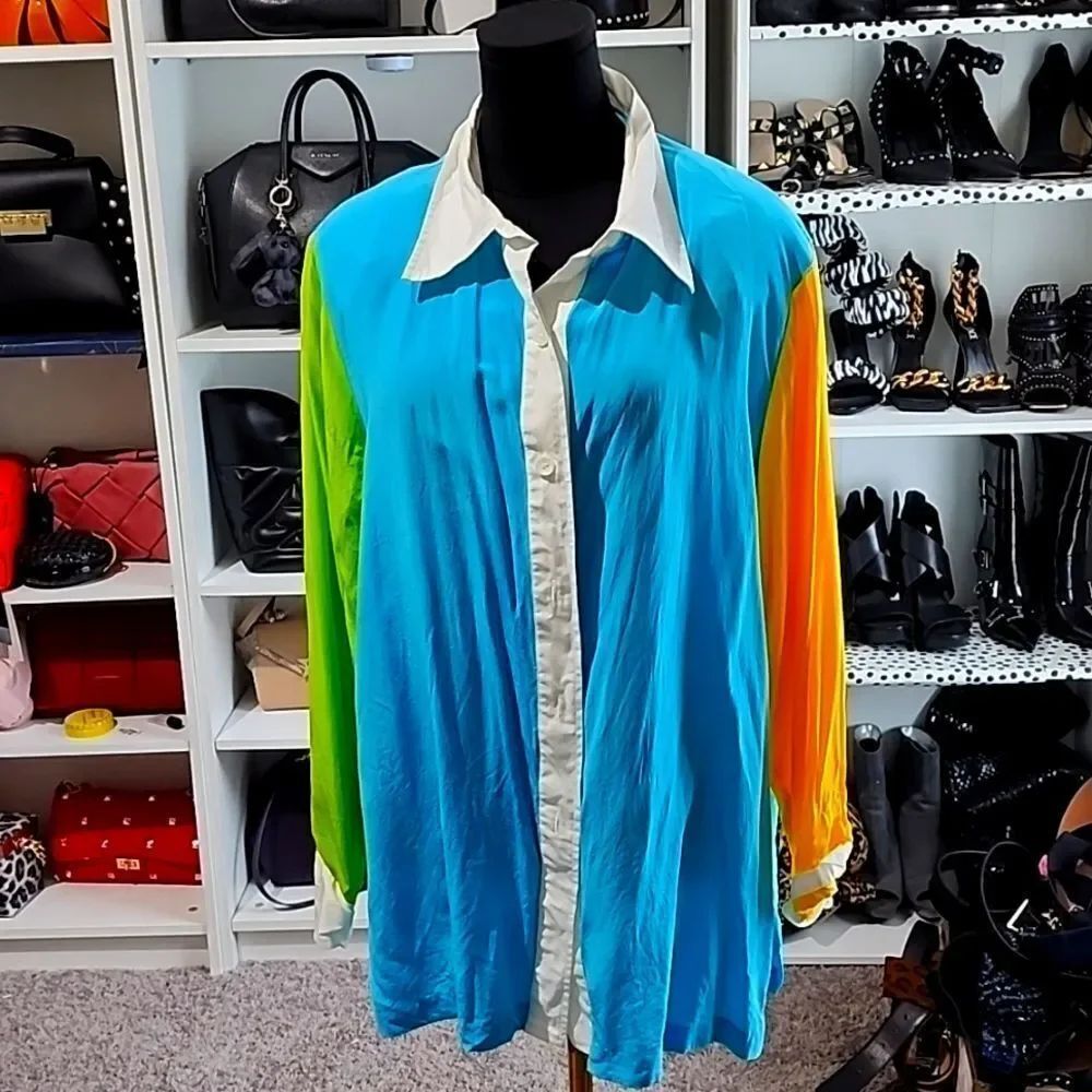 Vintage colorblock top